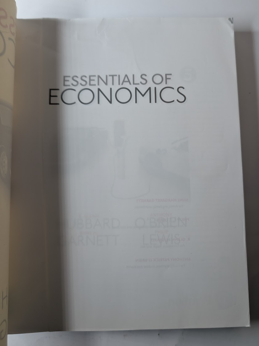 Essentials of Economics 5th Ed R Glenn Hubbard Economics Macroeconomics