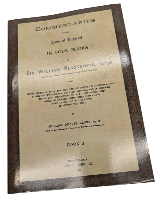 Blackstone's Commentaries on The Laws of England 4 x Paperbacks