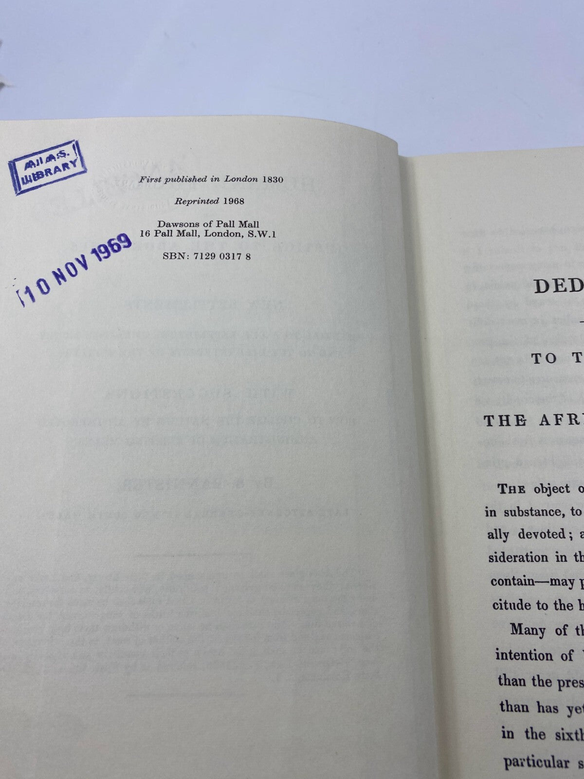 Humane Policy Or Justice to the Aborigines of New Settlements 1968 printing