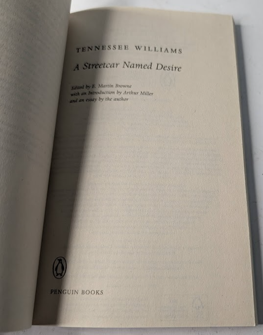 Streetcar Named Desire Penguin Modern Classics Tennessee Williams PB 2009 Drama