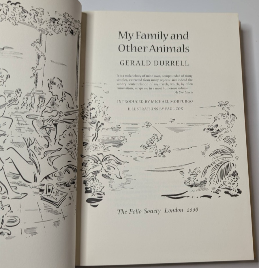 My Family and Other Animals Gerald Durrell 2006 Memoir Travel Folio Society