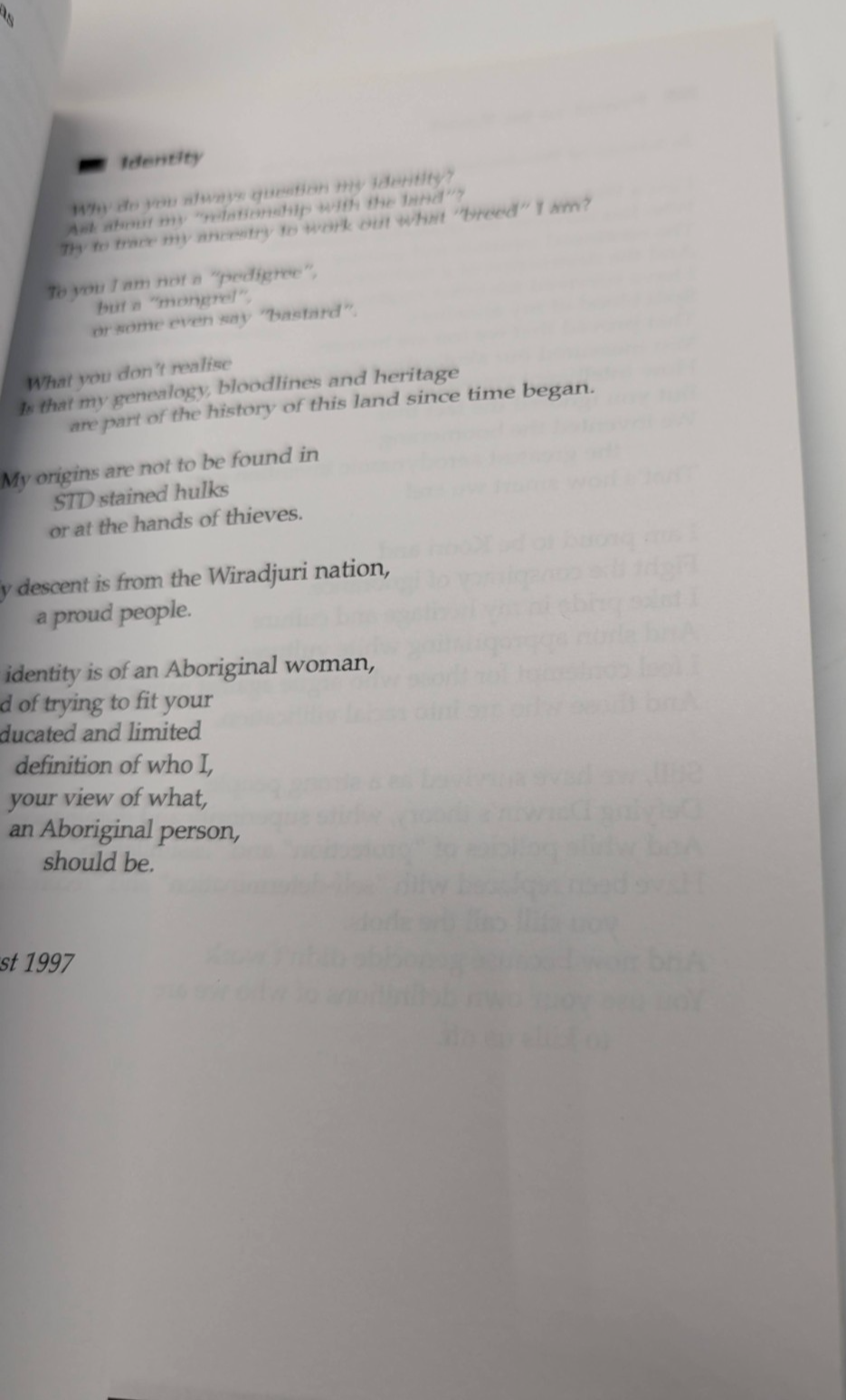 Token Koori by Anita Heiss 1998 Indigenous Australian Culture Anthology