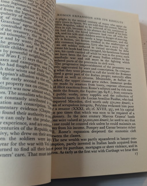 Social Conflicts in the Roman Republic by P. A. Brunt – actual book photo