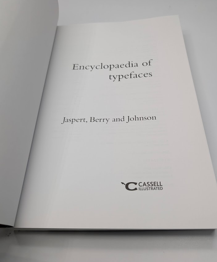 Encyclopaedia of Typefaces Berry Jaspert Johnson  Fonts Design Guide