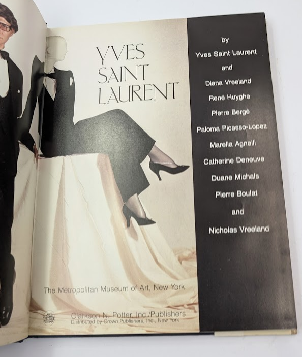 Yves Saint Laurent Fashion Designer Biography Illustrated Art Book HC 1983 Vintage