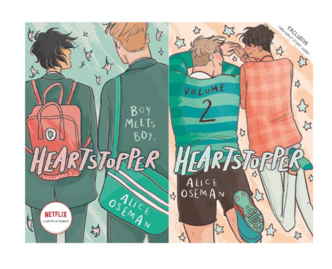 Heartstopper by Alice Oseman 2 x Paperbacks pair (Volume 1 + Volume 2)