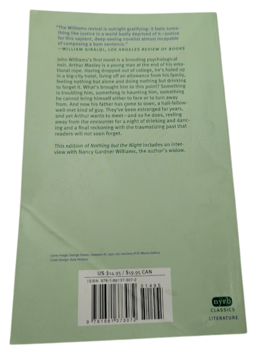 Nothing but the Night by John Williams Trade Paperback 2019 Fiction Novel