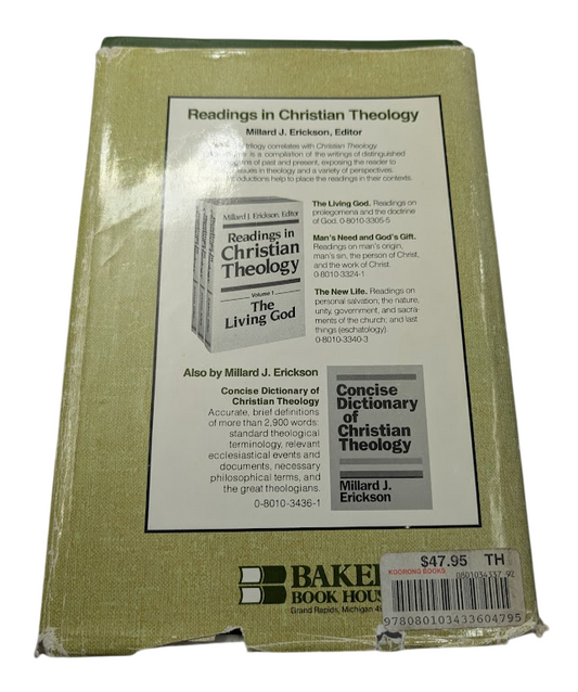 Christian Theology by Millard J. Erickson (Hardcover, 1986) Christian Theology