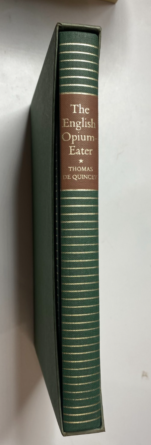 The English Opium Eater Thomas De Quincey 1992 Autobiography Folio Society