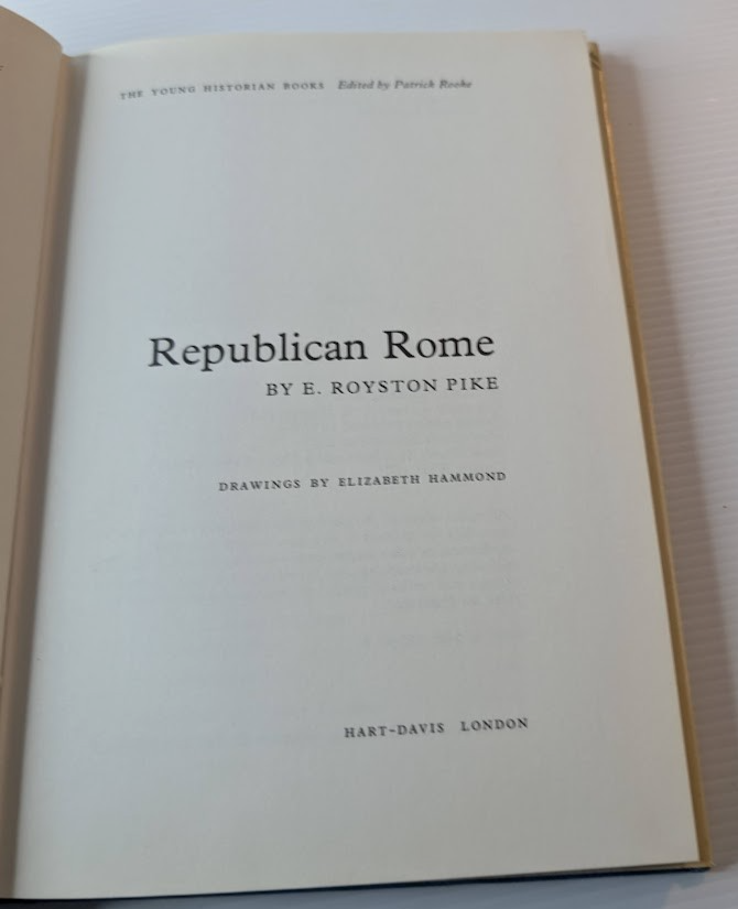 Republican Rome by E. Royston Pike – actual book photo