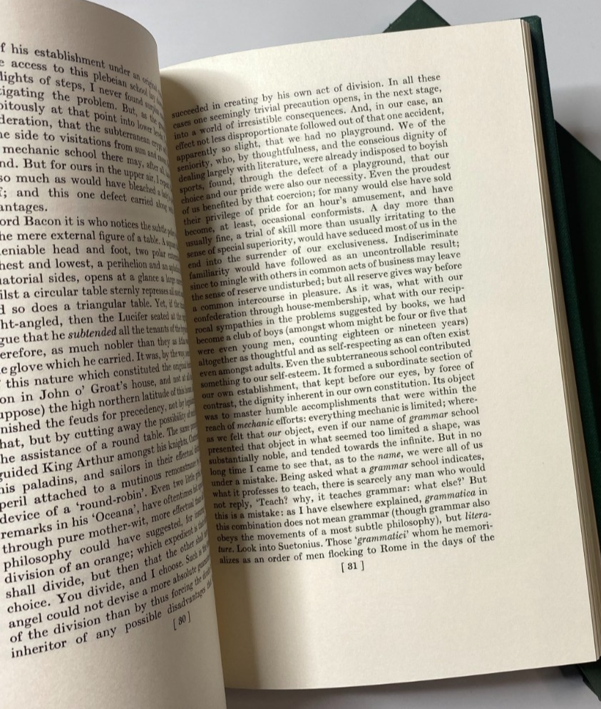 The English Opium Eater Thomas De Quincey 1992 Autobiography Folio Society