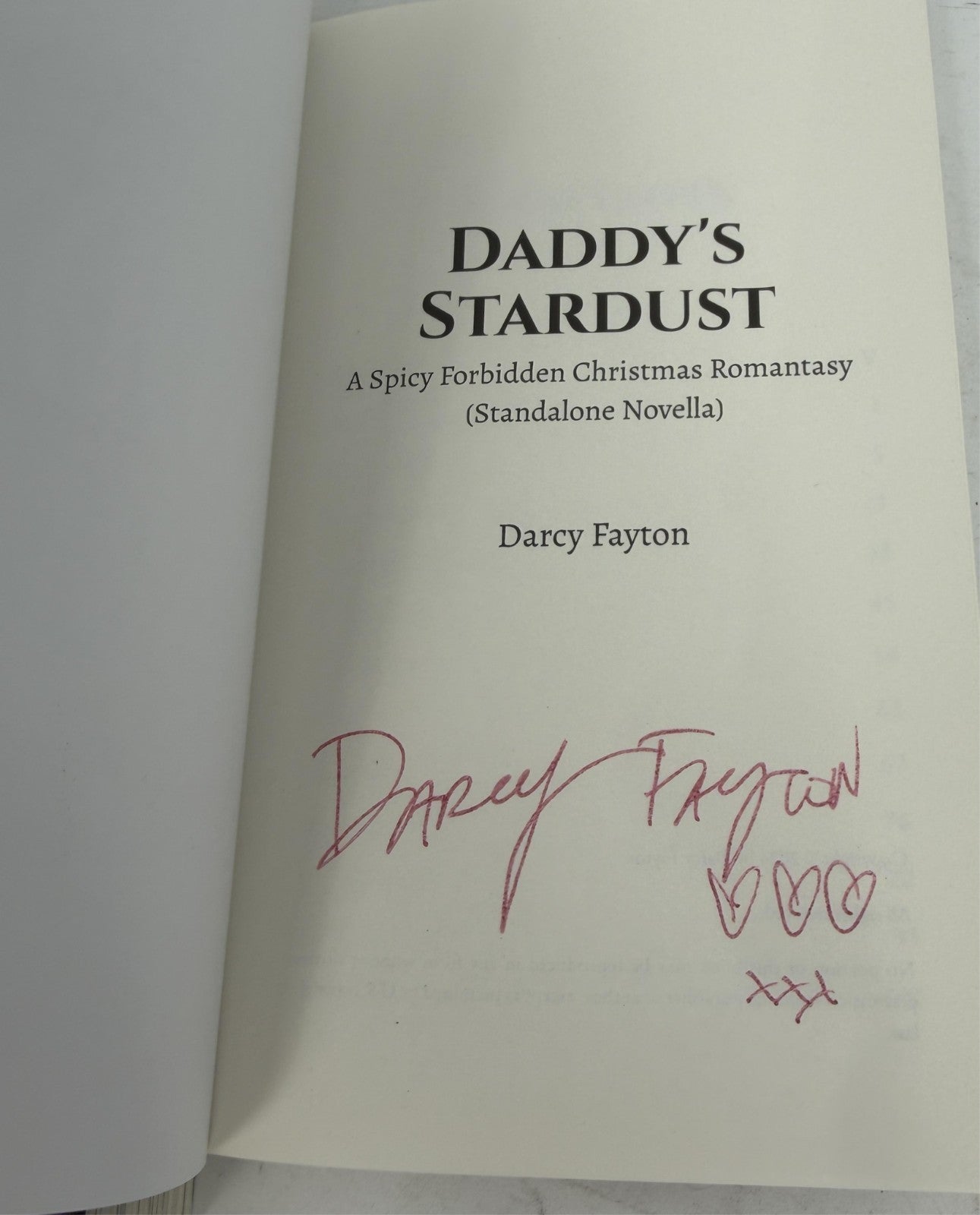 SIGNED Daddy's Stardust Darcy Fayton Paperback Fantasy Romance