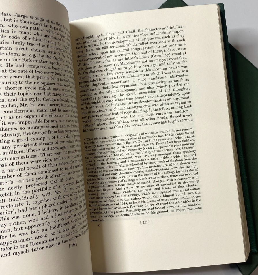 The English Opium Eater Thomas De Quincey 1992 Autobiography Folio Society