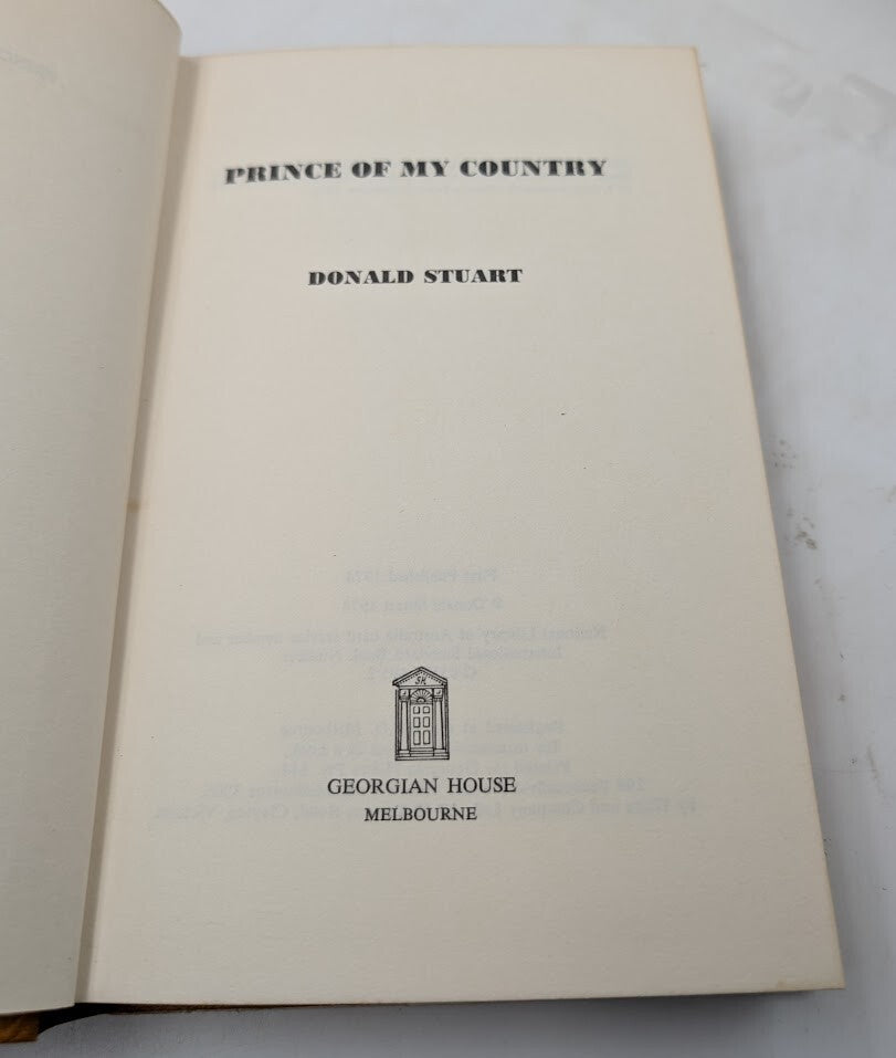 Prince of My Country by Stuart, Donald (Hardcover, 1974) Aboriginal History