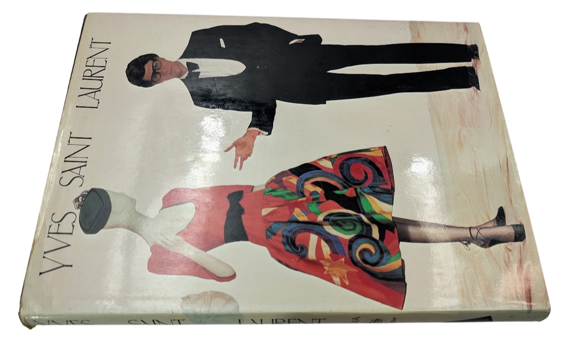 Yves Saint Laurent Fashion Designer Biography Illustrated Art Book HC 1983 Vintage