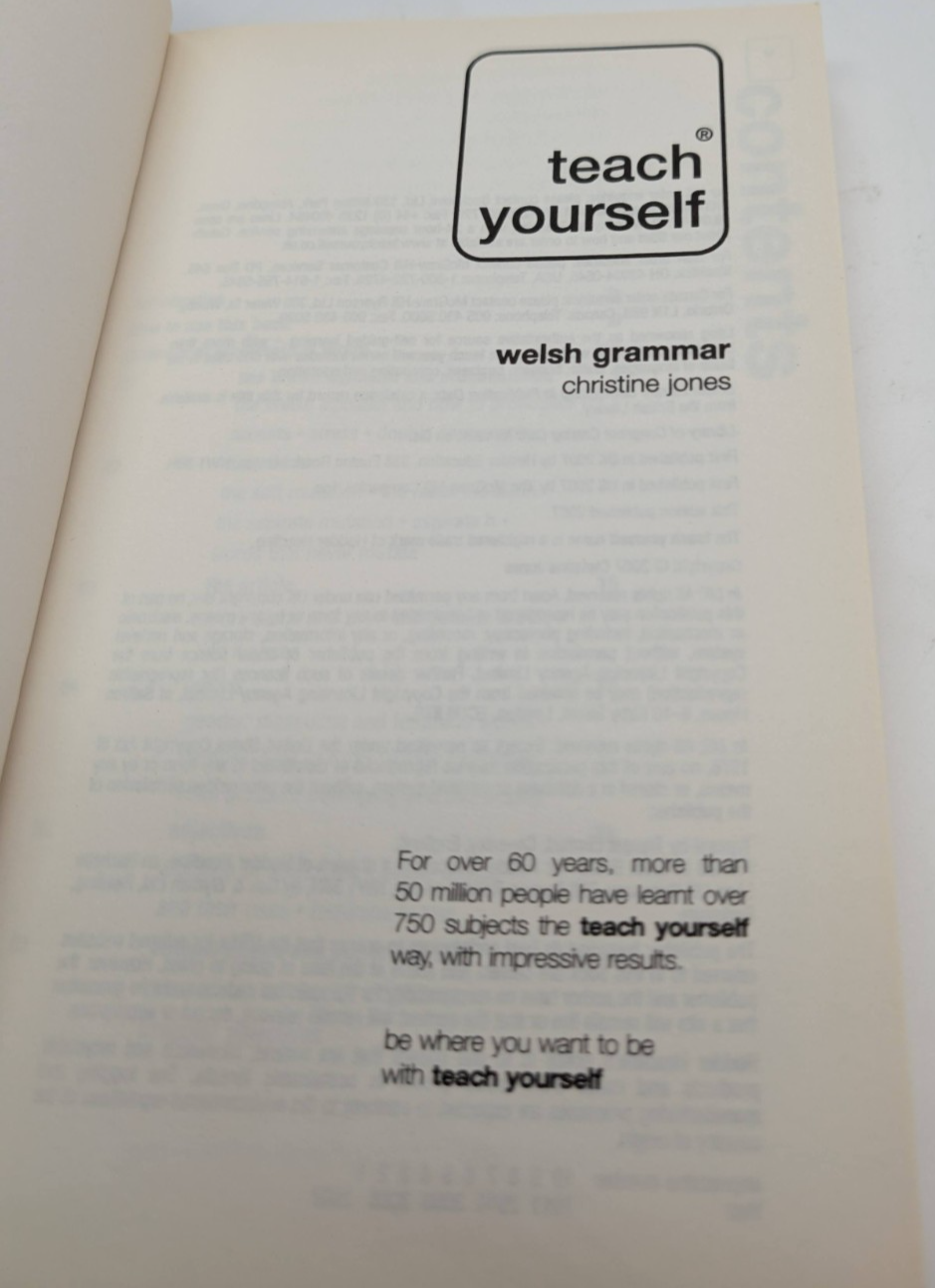 Teach Yourself Welsh Grammar Christine Jones 2007 Paperback Welsh Language