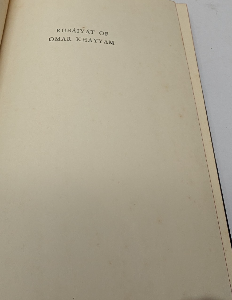 Rubaiyat Of Omar Khayyam by Edward Fitzgerald 1940 HC Poetry Persian Verse