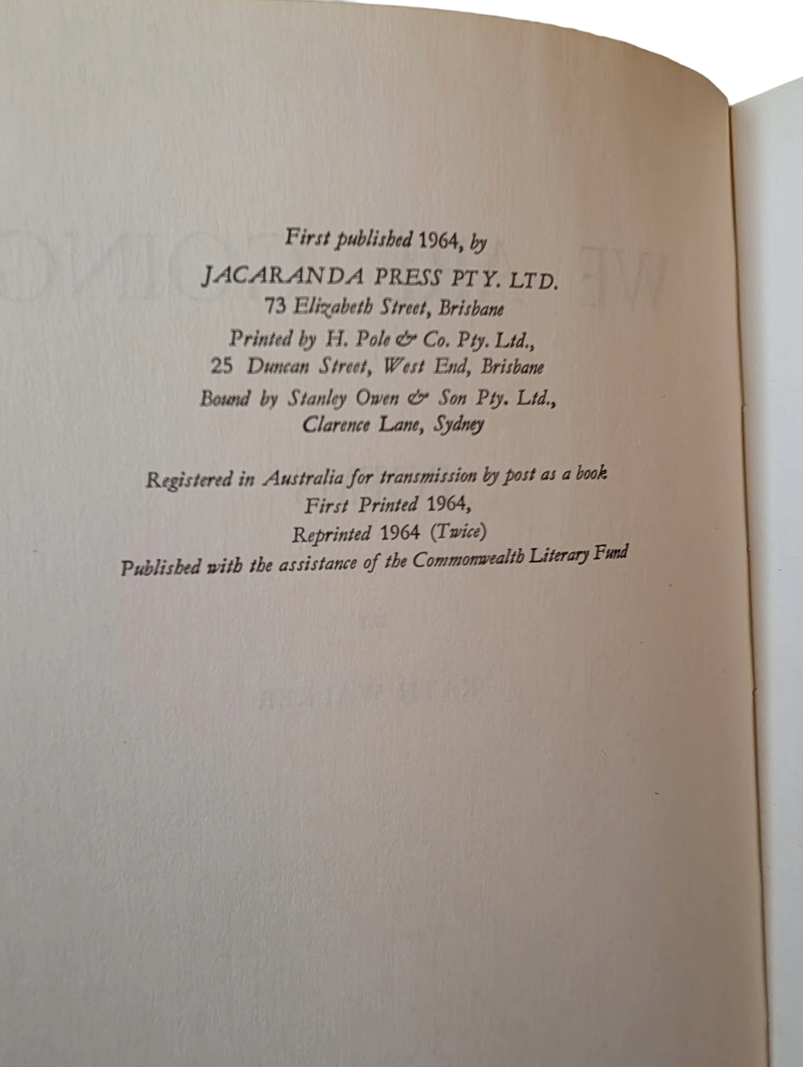 We Are Going poems by Kath Walker ( Oodgeroo Noonuccal) Jacaranda Press HC 1964
