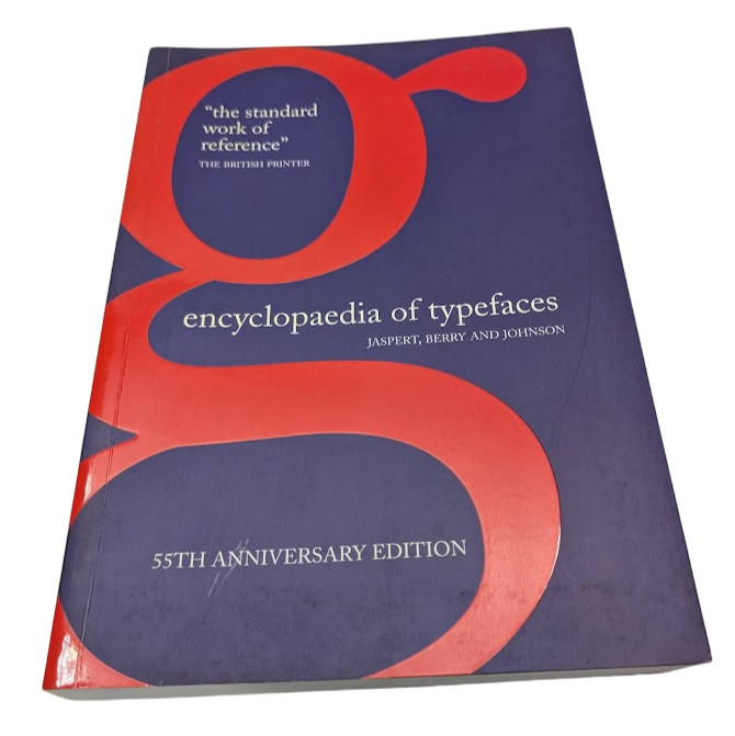 Encyclopaedia of Typefaces Berry Jaspert Johnson  Fonts Design Guide