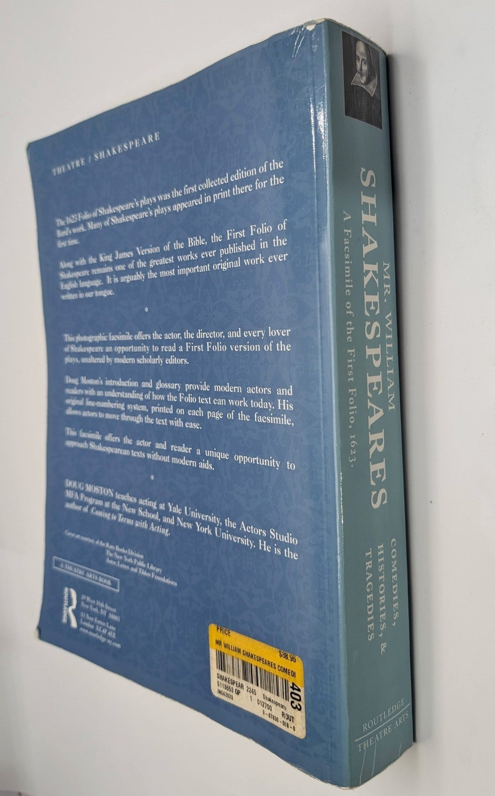 William Shakespeares Comedies Histories & Tragedies Facsimile of 1623 folio edn (1998)