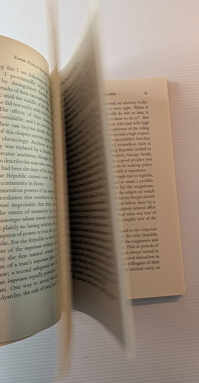 Roman Political Ideas and Practice by Frank Ezra Adcock – actual book photo