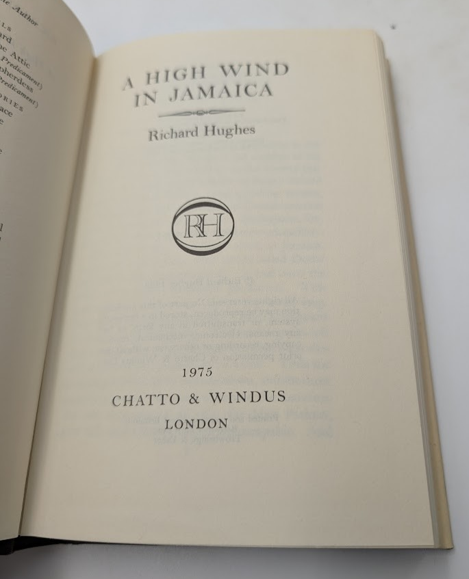 A High Wind in Jamaica   (Hardcover, 1975) Contemporary Lit