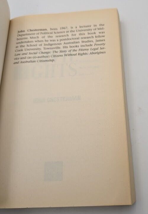 Civil Rights: How Indigenous Australians Won Formal Equality by J Chesterman PB