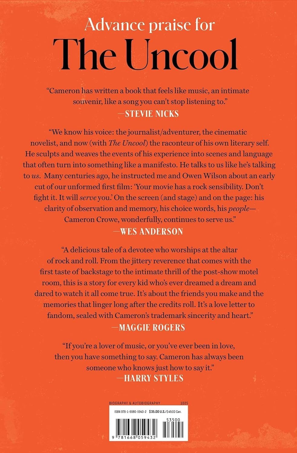 The Uncool: A Memoir by Cameron Crowe