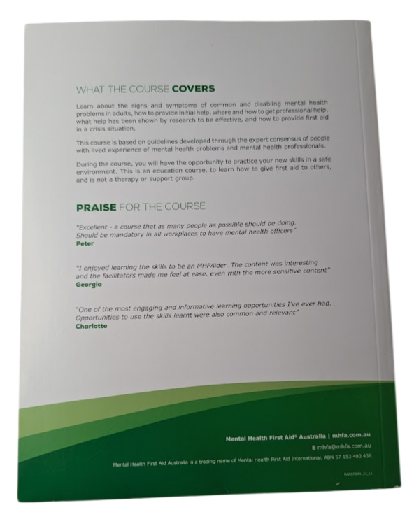 Standard Mental Health First Aid Manual, 4th Edition