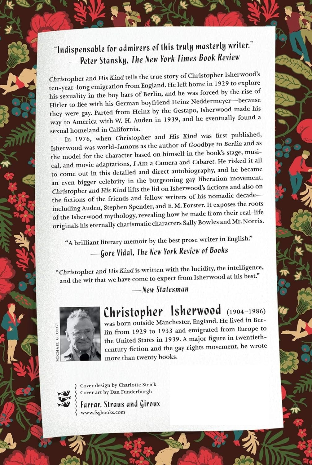 Christopher and His Kind, Memoir by Christopher Isherwood  1929-1939 LGBT