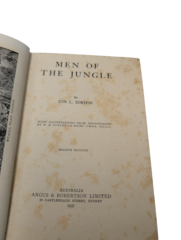 MEN OF THE JUNGLE by Ion Idriess (Hardcover, 1937) Regional History