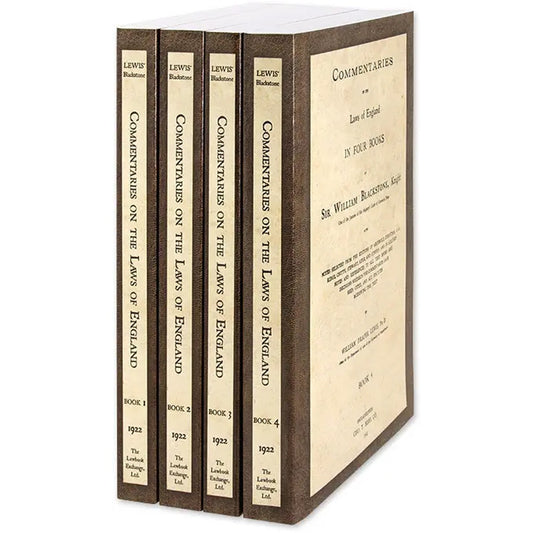 Blackstone's Commentaries on The Laws of England 4 x Paperbacks