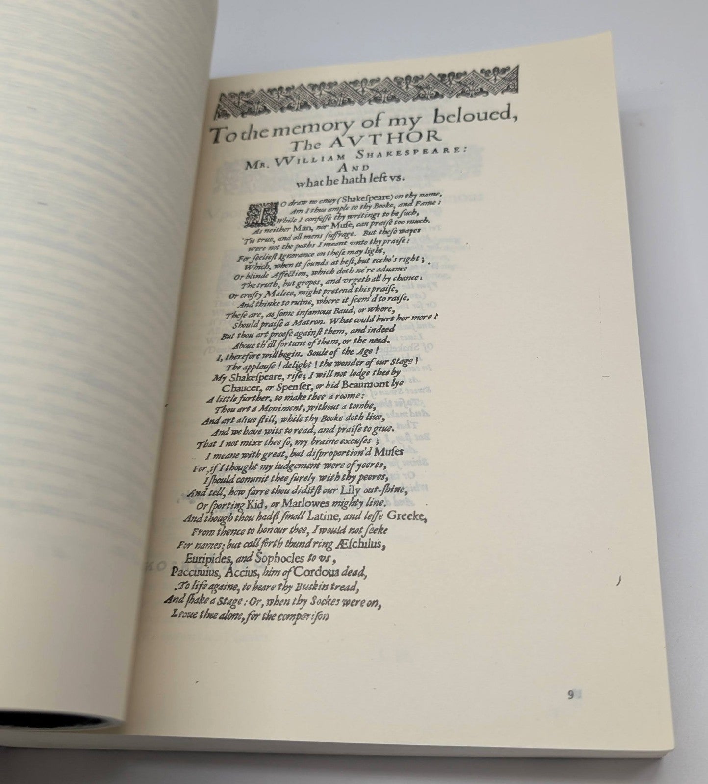 William Shakespeares Comedies Histories & Tragedies Facsimile of 1623 folio edn (1998)