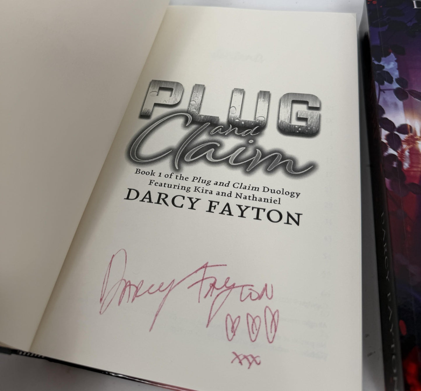 SIGNED Plug and Claim by Darcy Fayton HC Dark Fantasy Romance 2024