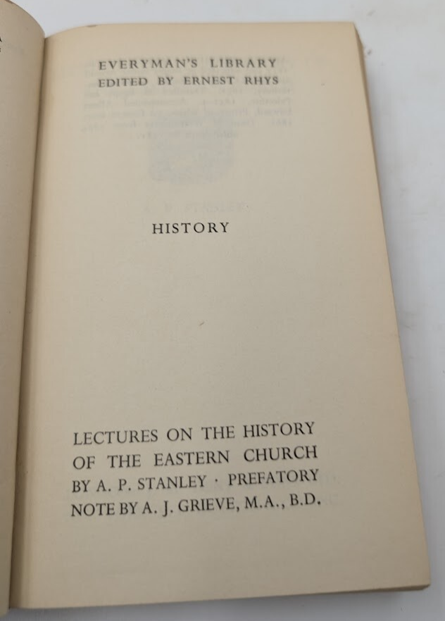 Lectures on the History of the Eastern Church