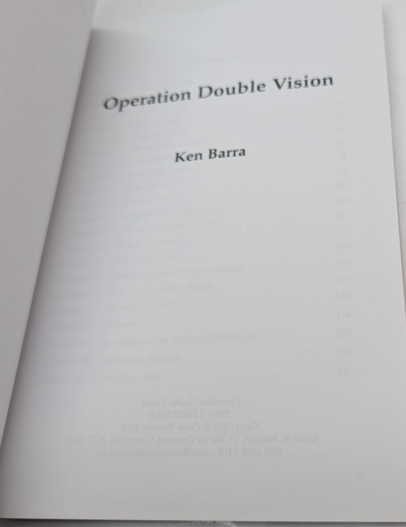 Operation Double Vision by Ken Barra Gold Coast Spy Thriller