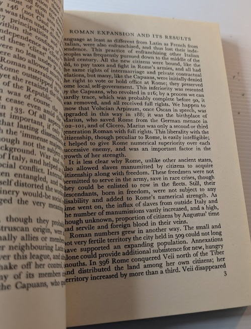 Social Conflicts in the Roman Republic by P. A. Brunt – actual book photo