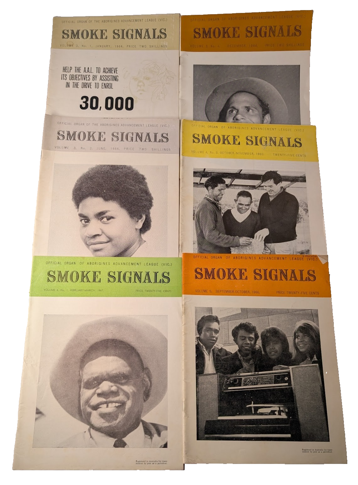 Smoke Signals Aborigines Advancement League 11 x vintage Journals