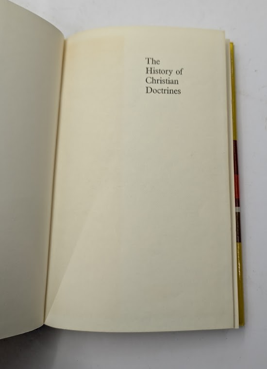 History of Christian Doctrine -  Theology