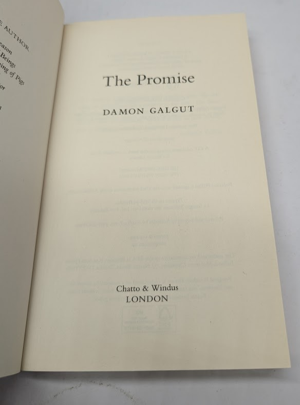 The Promise Damon Galgut PB 2021 Booker Prize Winner South Africa Fiction