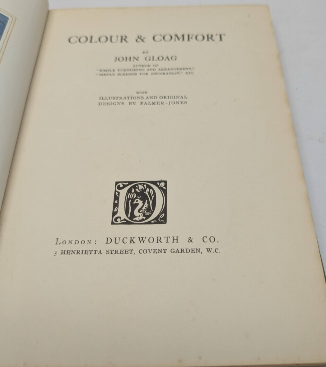 Colour and Comfort John Gloag Art Design Interior Decoration Guide Non Fiction