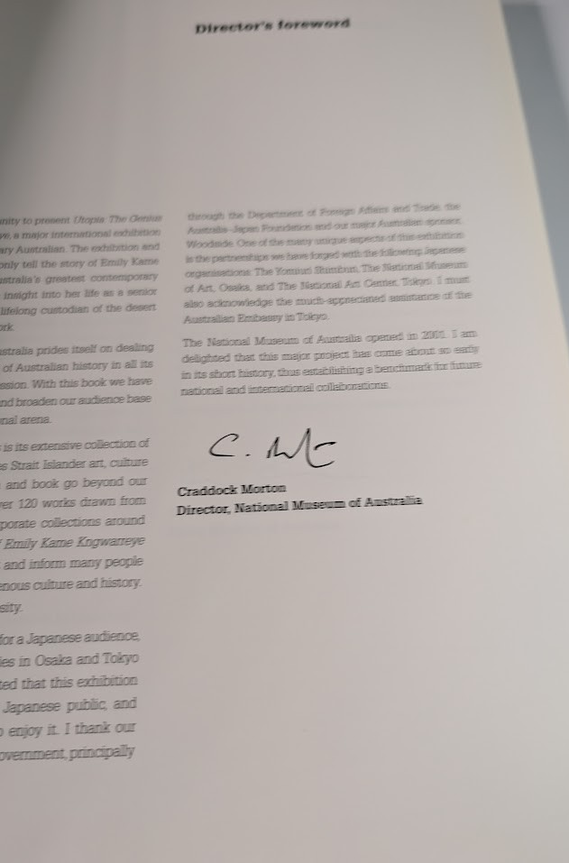 Utopia Genius Emily Kame Kngwarreye National Museum PB 2008 SIGNED  BY AUTHOR