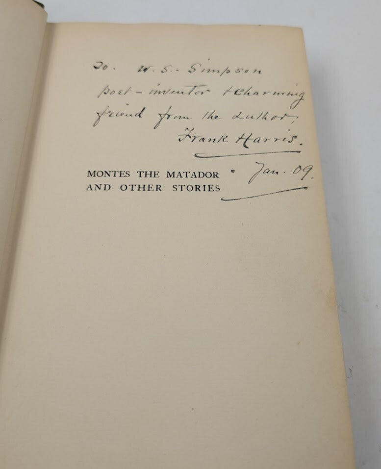Montes Matador Other Stories Frank Walter Lippmann HC 1906 Classic Fiction Short