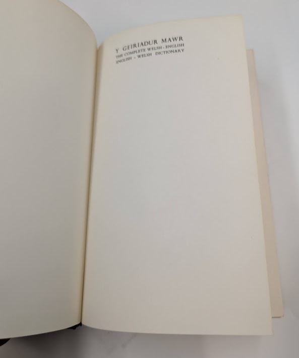 Y Geiriadur Mawr Complete Welsh English Welsh Dictionary