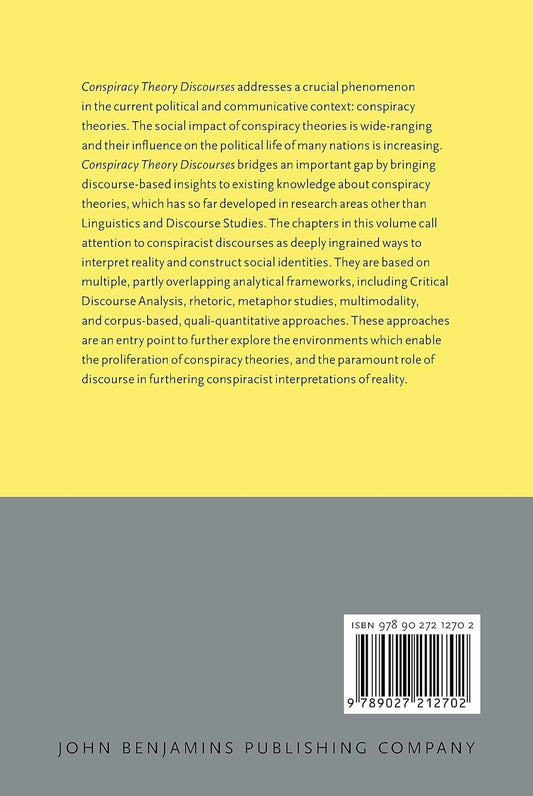 Conspiracy Theory Discourses Virginia Zorzi HC 2022 Discourse Politics Society
