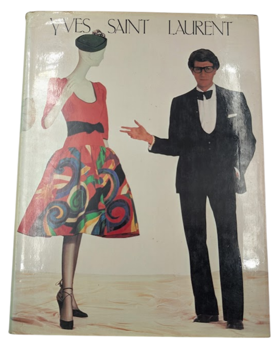 Yves Saint Laurent Fashion Designer Biography Illustrated Art Book HC 1983 Vintage