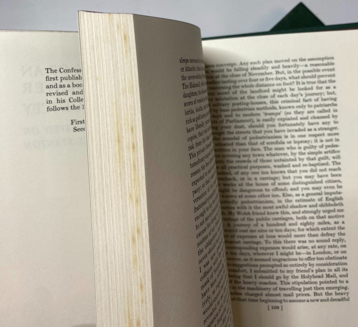 The English Opium Eater Thomas De Quincey 1992 Autobiography Folio Society