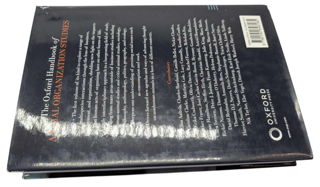 Oxford Handbook of Animal Organization Studies Lindsay Hamilton HC 2022 Business