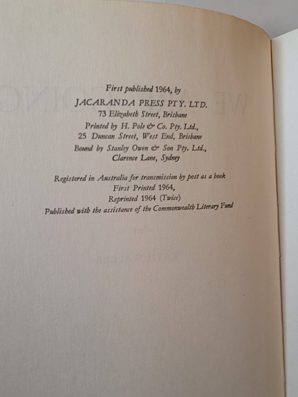 We Are Going poems by Kath Walker ( Oodgeroo Noonuccal) Jacaranda Press HC 1964