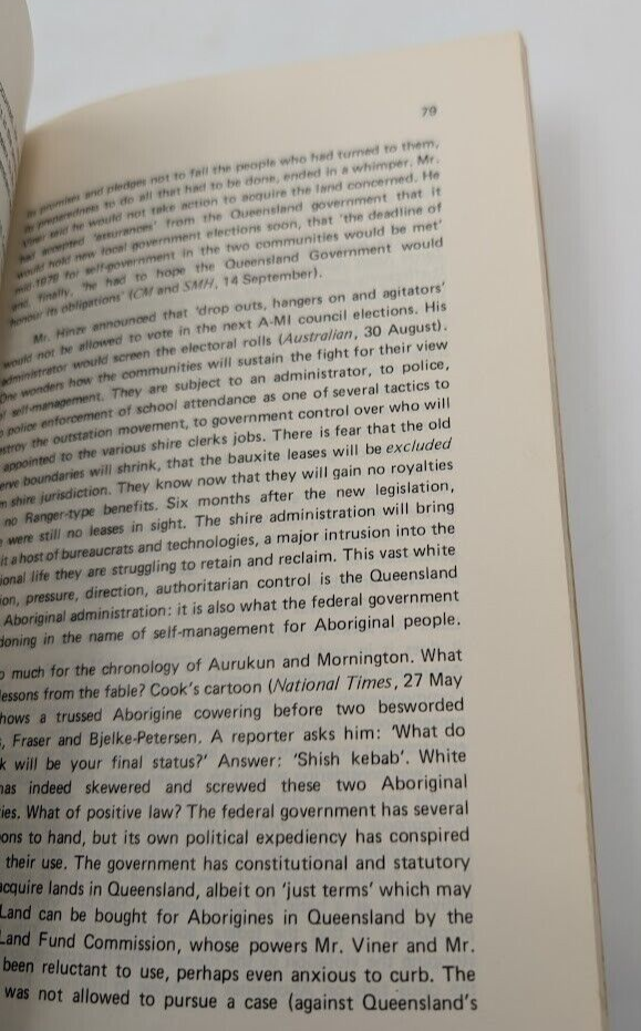 Race Politics in Australia: Aborigines, Politics and Law by Colin Tatz Paperback